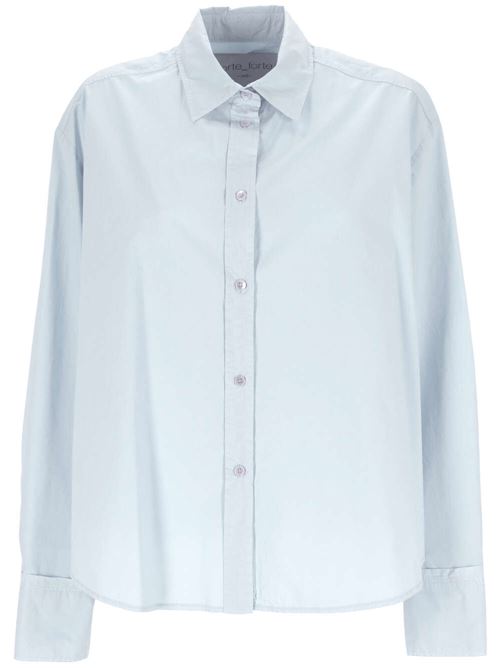 sky blue cotton poplin texture classic collar Forte forte | 120995087